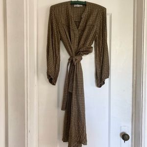 Apiece Apart Silver Grid Roos Dress